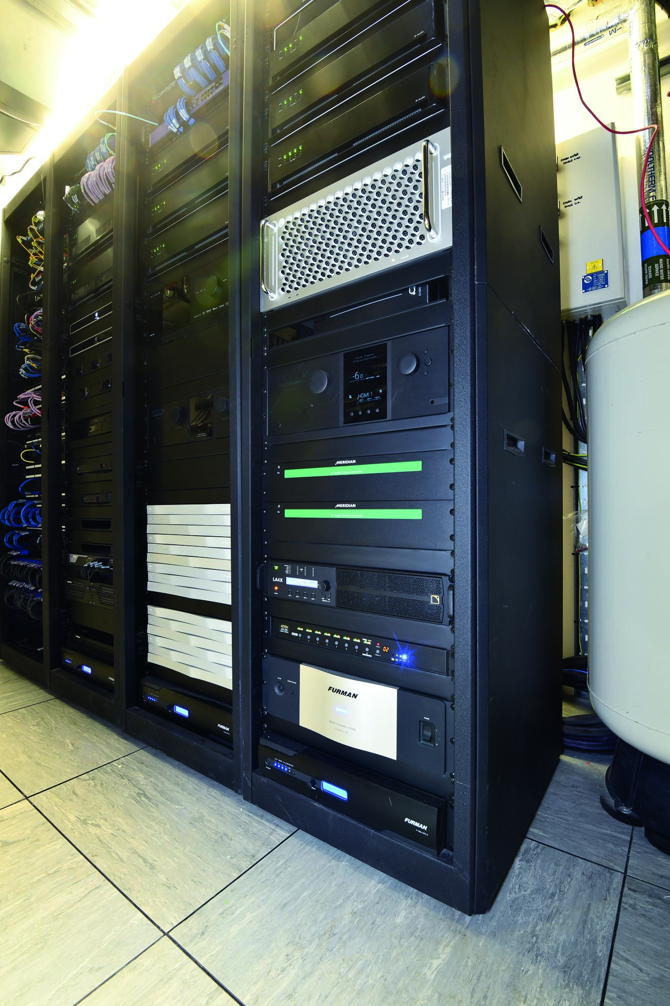 A suite of Middle Atlantic AV equipment racks were built and tested in Cyberhomes’ workshop prior to delivery to site; ensuring reliability and easy servicing and upgrading