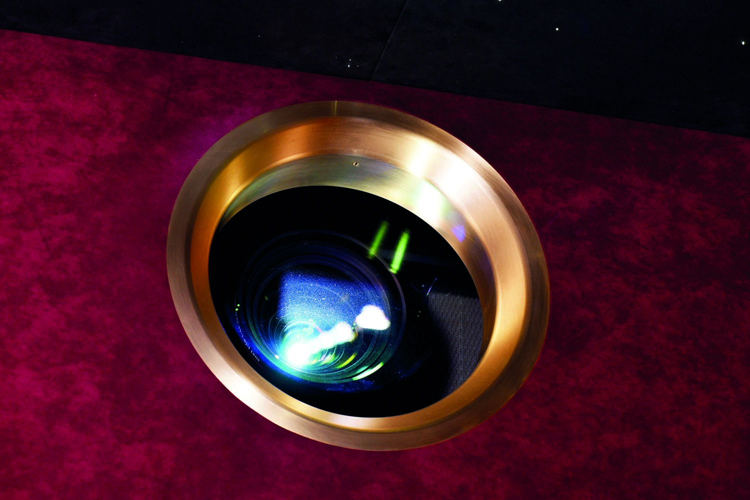 Barco projector in a custom-built housing